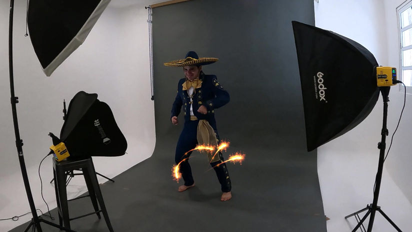 en sesion de fotos